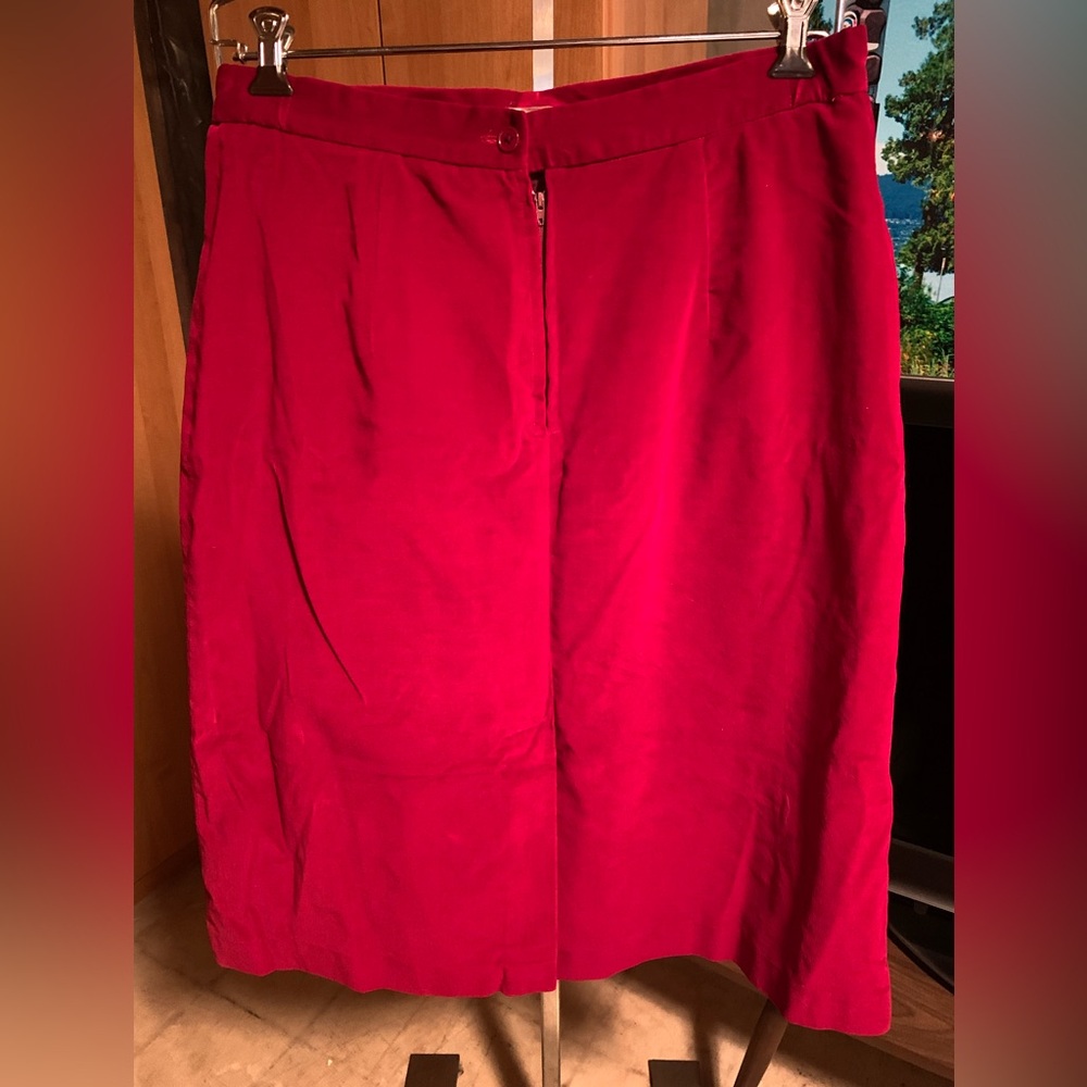 Galliano Vibrant Red Pencil Skirt